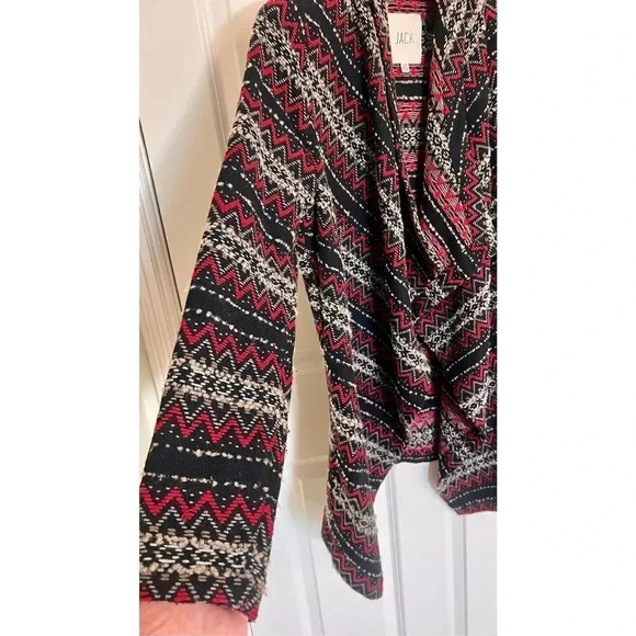 Jack Women’s Medium Cross Knit Open Front Cardigan Sweater Wool Pockets - Picture 2 of 13